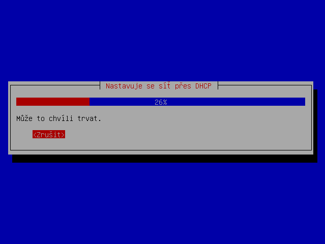 Nastavuje se síť přes DHCP