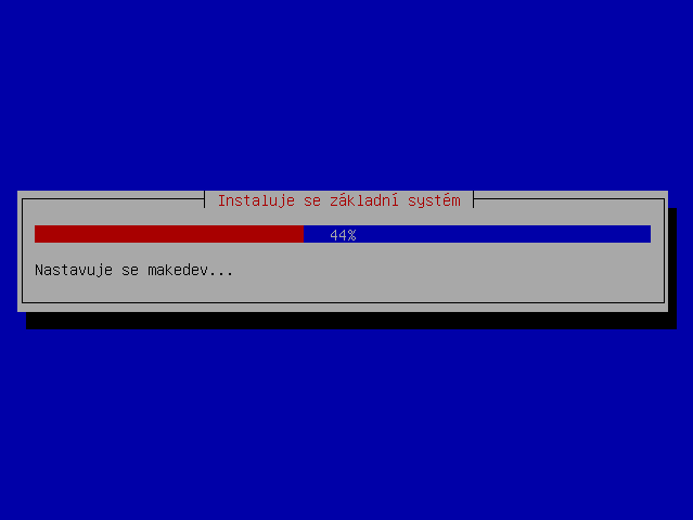 Instaluje se základní systém