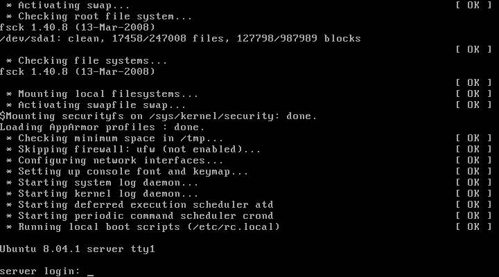 Přihlašovací obrazovka