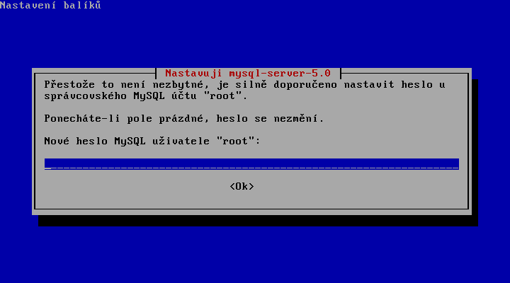 Nastavuji mysql-server-5.0